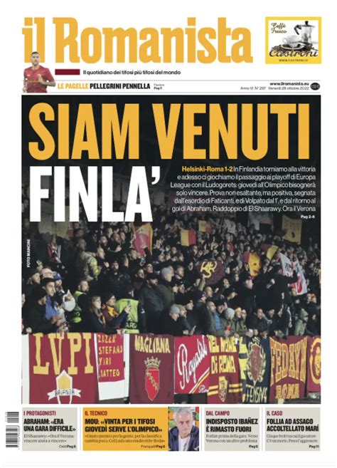 Il Romanista On Twitter La Prima Pagina Del Ottobre