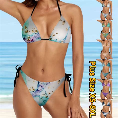 Traje De Ba O Brasile O Para Mujer Microbikini Sexy Con Tanga Conjunto De Bikini Con