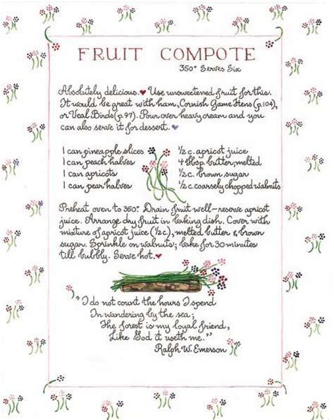 Fruit Compote Susan Branch Blog Susan Branch Blog Fruit Compote Recipe Cards