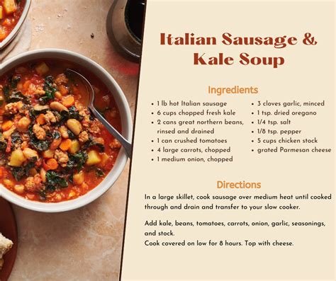 Italian Sausage And Kale Soup Produce Bites Produce Bites