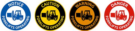 Caution Sign Vector Design Images 2 Way Caution Forklift Area Sign On