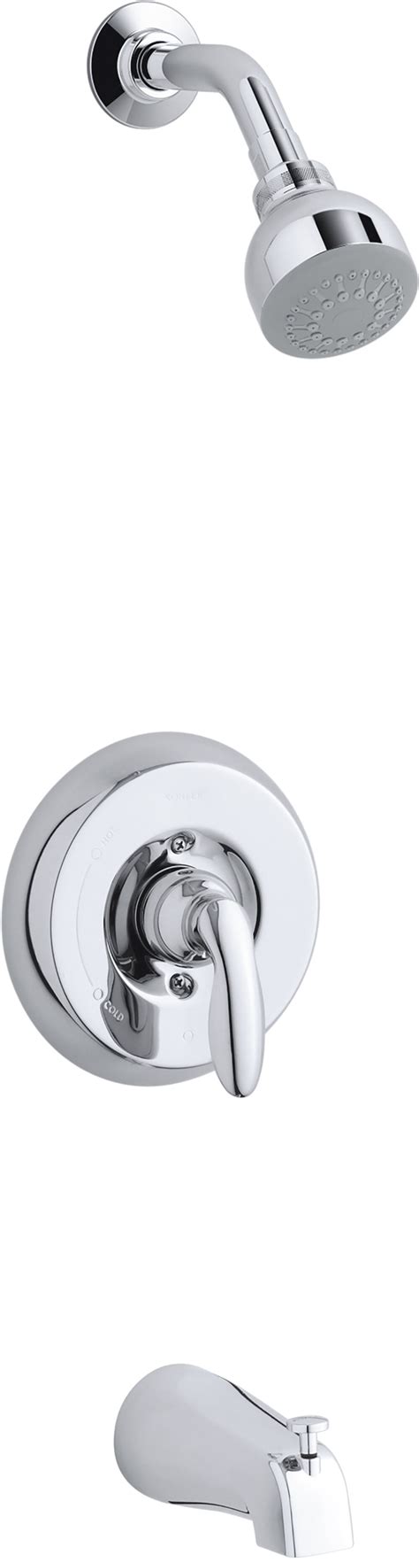 Kohler Coralais Rite Temp Bath And Shower Valve Trim With Lever Handle Slip Fit Spout And 25