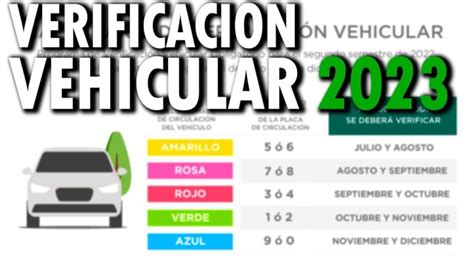 Guía De Colores Para Verificación Vehicular En El Estado De México