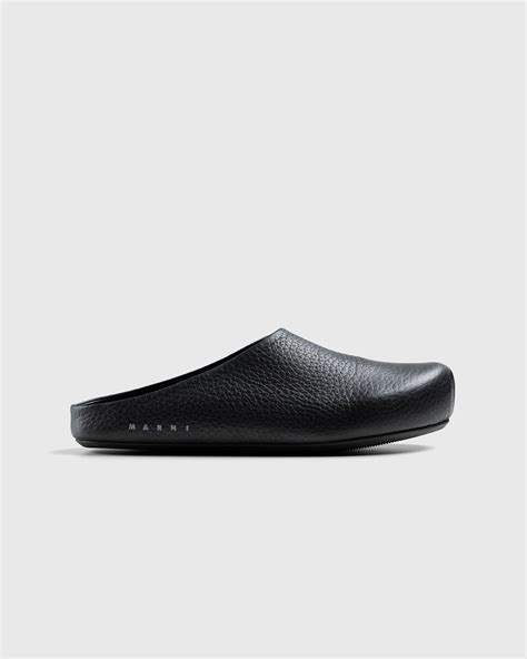 Marni Calf Leather Mules Black Highsnobiety Shop