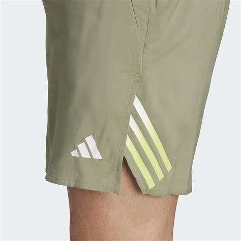 Adidas Train Icons 3 Stripes Training Shorts Green Adidas Uae