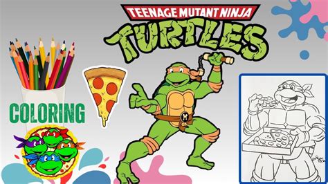 Coloring Ninja Turtles Michelangelo Coloring Pages Ninjaturtles