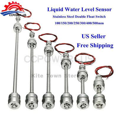 Us Liquid Water Level Sensor Stainless Steel Double Ball Float Switch