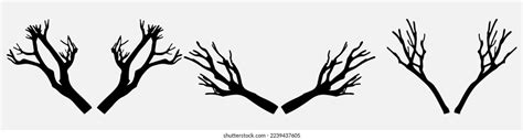 Bare Tree Silhouette Art Vector Design Stock Vector (Royalty Free ...