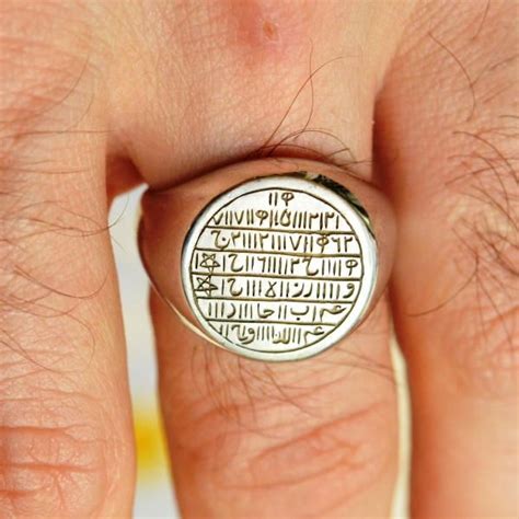 This Empower Sterling Silver Ring Had Engraved An Ancient Talisman It