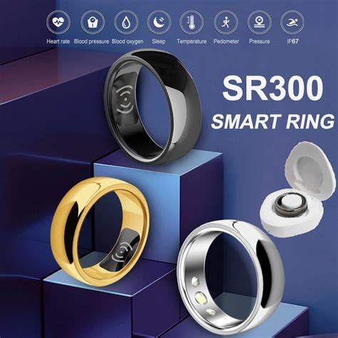 Neue Sr300 Smart Ring Herzfrequenz Blutdruck Blut Sauerstoff Temperatur