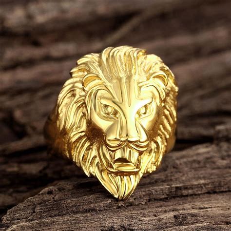 Davieslee Retro Men S Stainless Steel Vintage African Lion King Face