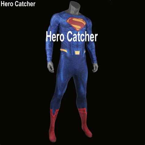 Hero Catcher High Quality D Logo Superman Costume Man Of Steel Suit