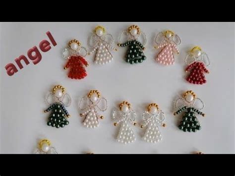 angel bead | ангел из бисера - YouTube | Beaded ornaments diy, Beaded ...