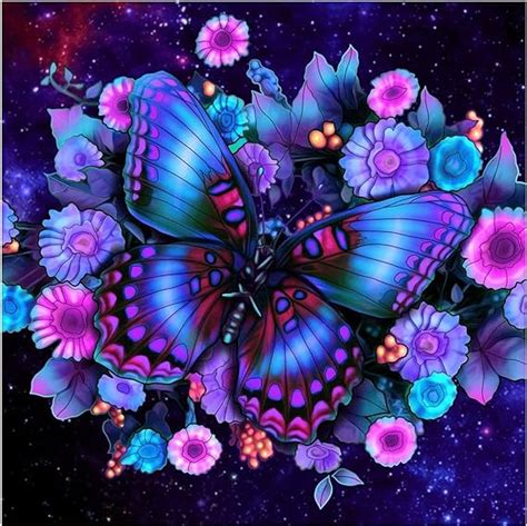 Airdea 35x35cm 5d Butterfly Diamond Carft Painting Kits For Adults Diy