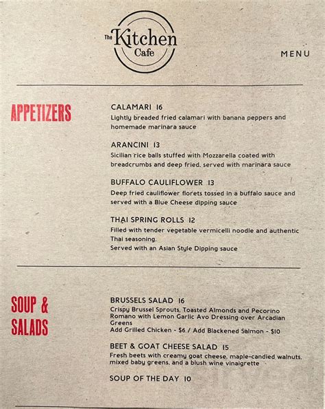 The Kitchen Cafe Brewster Menu In Brewster Massachusetts Usa