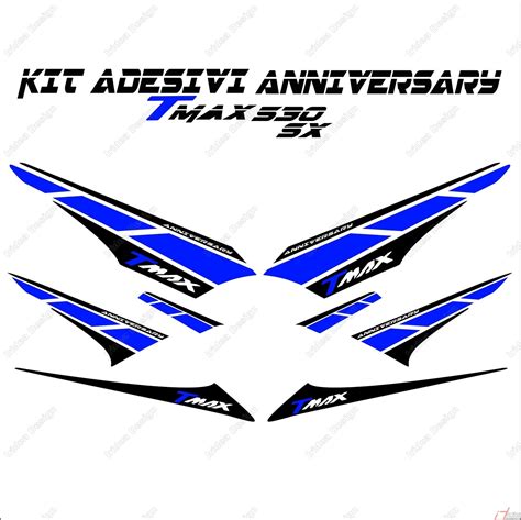 KIT ADESIVI ANNIVERSARY CARENA COMPATIBILE YAMAHA TMAX T MAX 530 DX SX