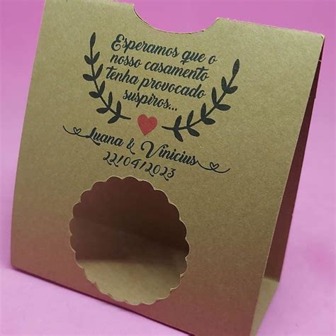 Lembrancinha Casamento Rustico Porta Mini Suspiros X Cm