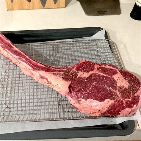 Reverse Seared Tomahawk Steak