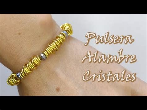 Pulsera De Alambre Y Cristales Curso De Alambrismo Youtube