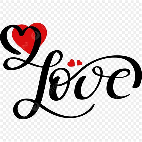 Letras De Texto De Amor Escritas A Mano Con Corazones PNG Dibujos Amor