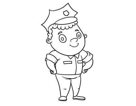 Dibujo de Oficial de policía para Colorear Dibujos net