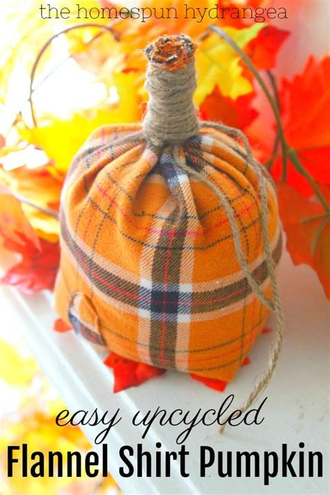 Flannel Pumpkins Craft The Homespun Hydrangea