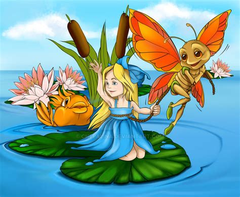 Illustration to the fairy tale Thumbelina by ChepAlina on DeviantArt