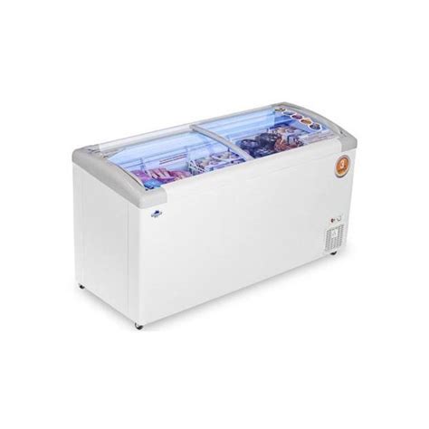 Inclined Curved Glass Top Freezer With Led Liters Gfr Icgt In