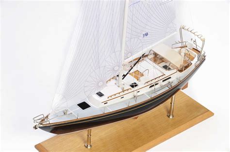 Indigo Moth Model Yacht Handcrafted Wooden Ready Made Luxury Yacht