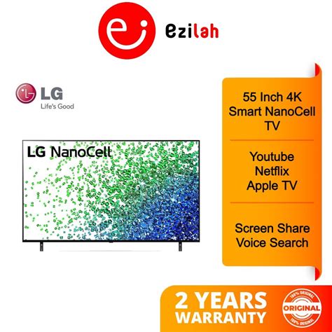 LG NANO80 55 4K Smart NanoCell TV With AI ThinQ 2021 55NANO80TPA