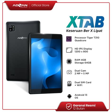 Jual ADVAN TABLET XTAB 4 64GB 8 Inch Quadcore T310 Tablet Android 13