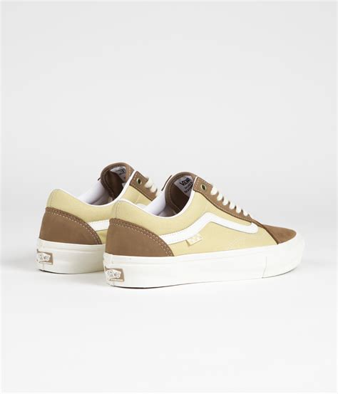 Vans Skate Old Skool Shoes Nubuck Canvas Brown Flatspot