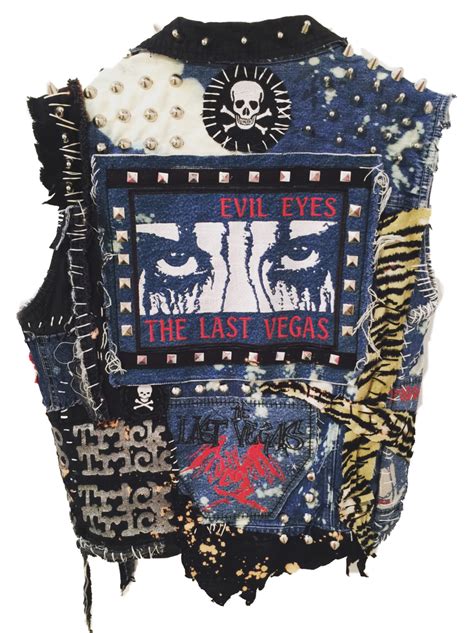 Denim Rocker Vest By Chad Cherry 70s Punk Rock Studded Vest With