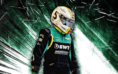 Sebastian Vettel Grunge Art Aston Martin F Team German Racing