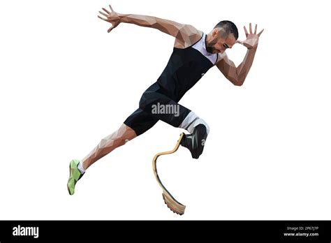 athlete runner disabled prosthetic leg running Stock Photo - Alamy