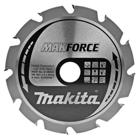 Lame Carbure Makita B Makforce Bois Pour Scies Circulaires