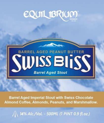 Barrel Aged Peanut Butter Swiss Bliss Equilibrium Brewery Untappd