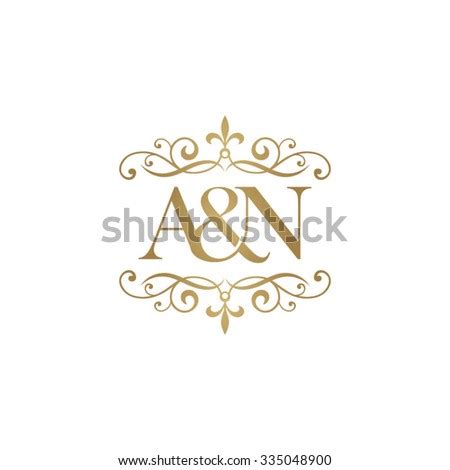 An Initial Logo Ornament Ampersand Monogram Stock Vector