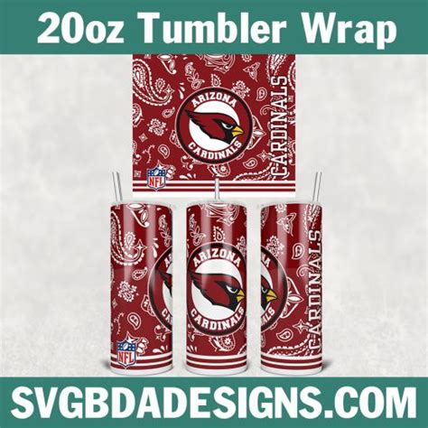 Arizona Cardinals Football Paisley Style Tumbler Wrap Arizona