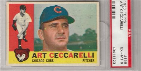 1960 Topps Baseball 156 ART CECCARELLI PSA 6 EX MT EBay