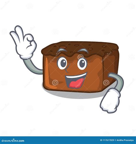 Okay Brownies Character Cartoon Style Stock Vector Illustration Of