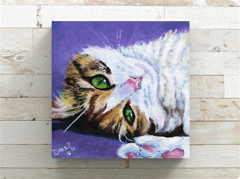 Cat Art Cat Print Purple Decor Cat Wall Art Cat Lover | Etsy