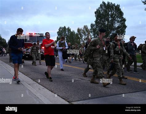 Members From The 90th Missile Wing Commence The 5 Kilometer Ruck During