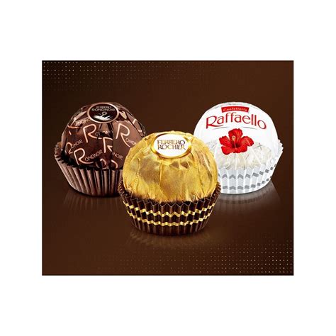 Ferrero Rocher Chocolate Set of 3 Flavors One Box of 24 Pieces