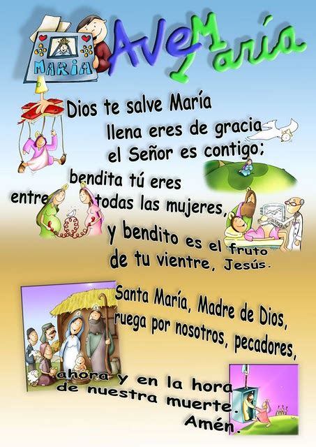 Rincón de la Oración: Estampas Oraciones del Ave María