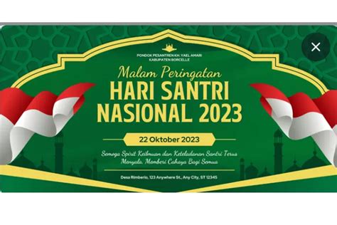 Contoh Banner Hari Santri Nasional 2023 Cara Membuat Dan Link Download