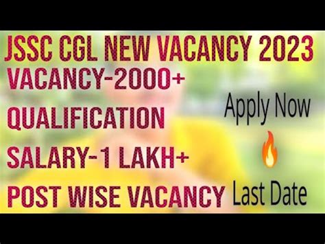 JSSC CGL New Vacancy 2023 Jharkhand SSC CGL Recruitment 2023 JSSC