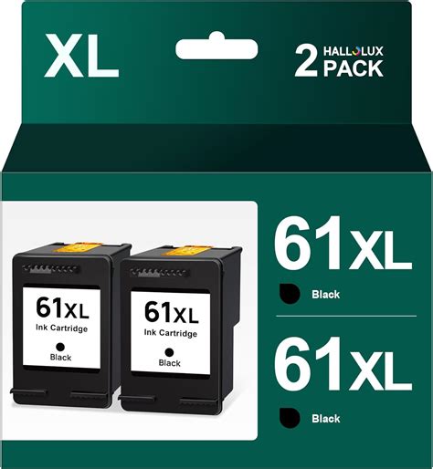 HALLOLUX 61XL Black Ink Cartridge For HP Ink 61 XL Combo Pack High