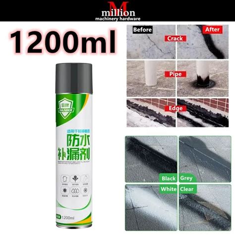 Millionhardware 1200ml Rapid Stop Leaking Spray Waterproof Spray Fast Leak Seal Repair Spray