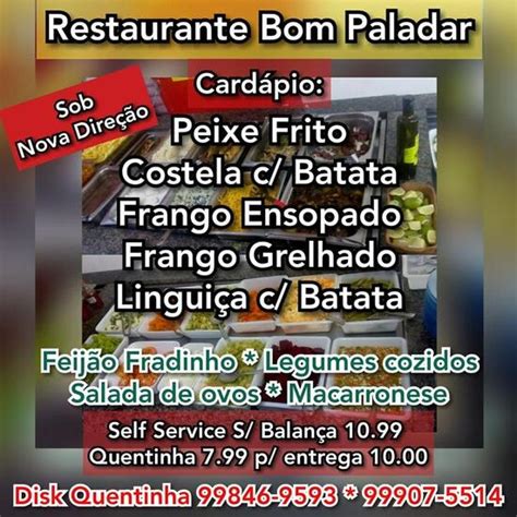 Menu Em Restaurante Bom Paladar Araruama